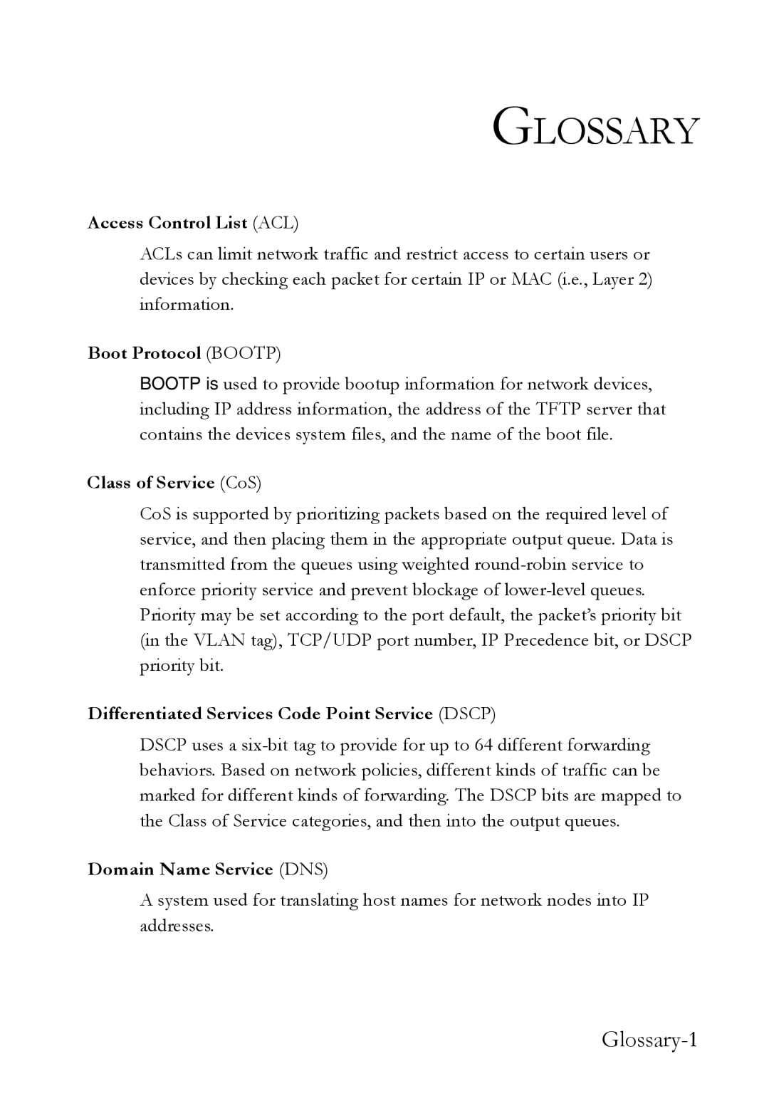 SMC Networks SMC6752AL2 manual Glossary-1 