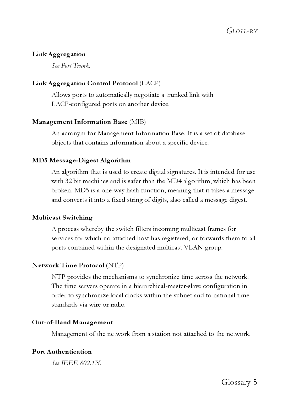 SMC Networks SMC6752AL2 manual Glossary-5 