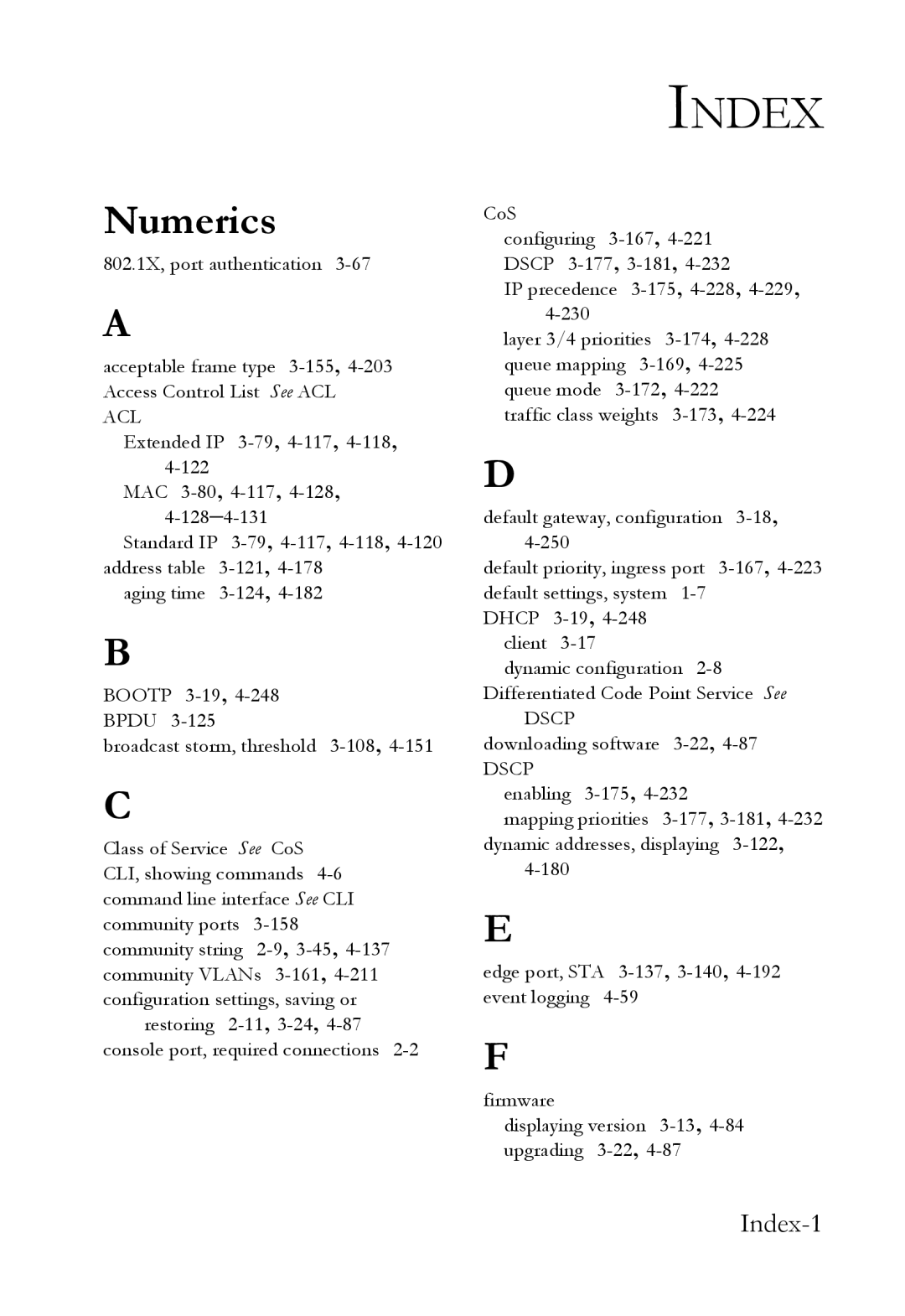 SMC Networks SMC6752AL2 manual Numerics, Index-1 