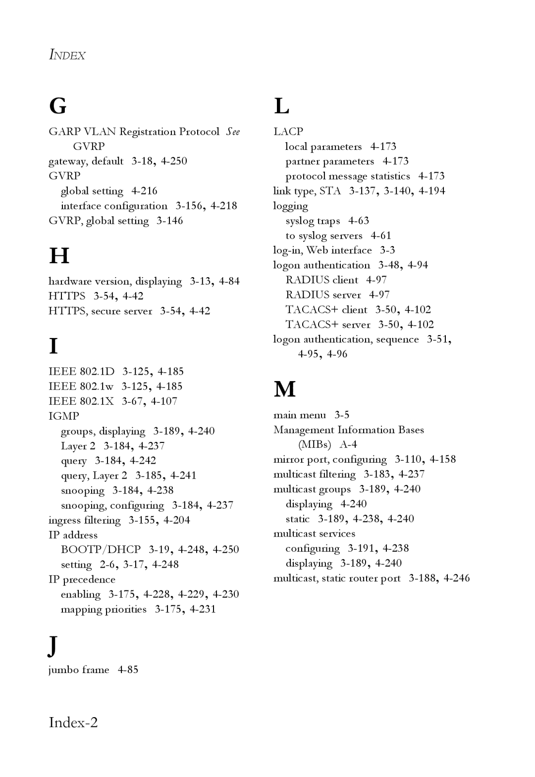 SMC Networks SMC6752AL2 manual Index-2, Igmp 