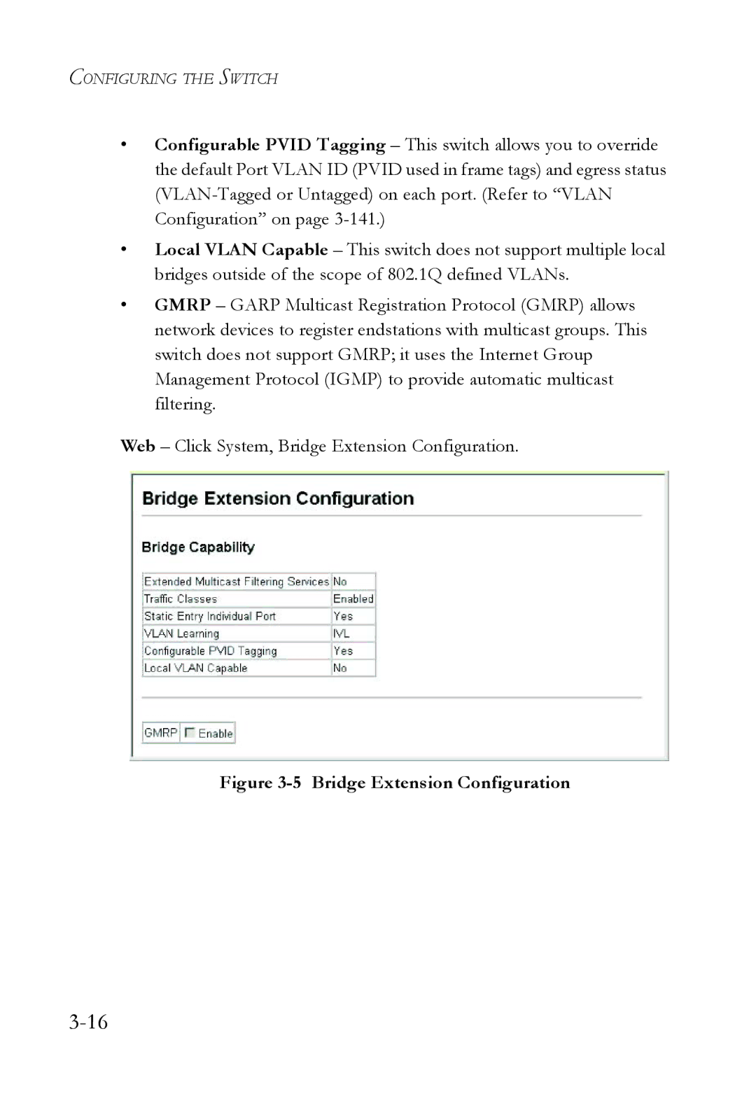 SMC Networks SMC6752AL2 manual Bridge Extension Configuration 