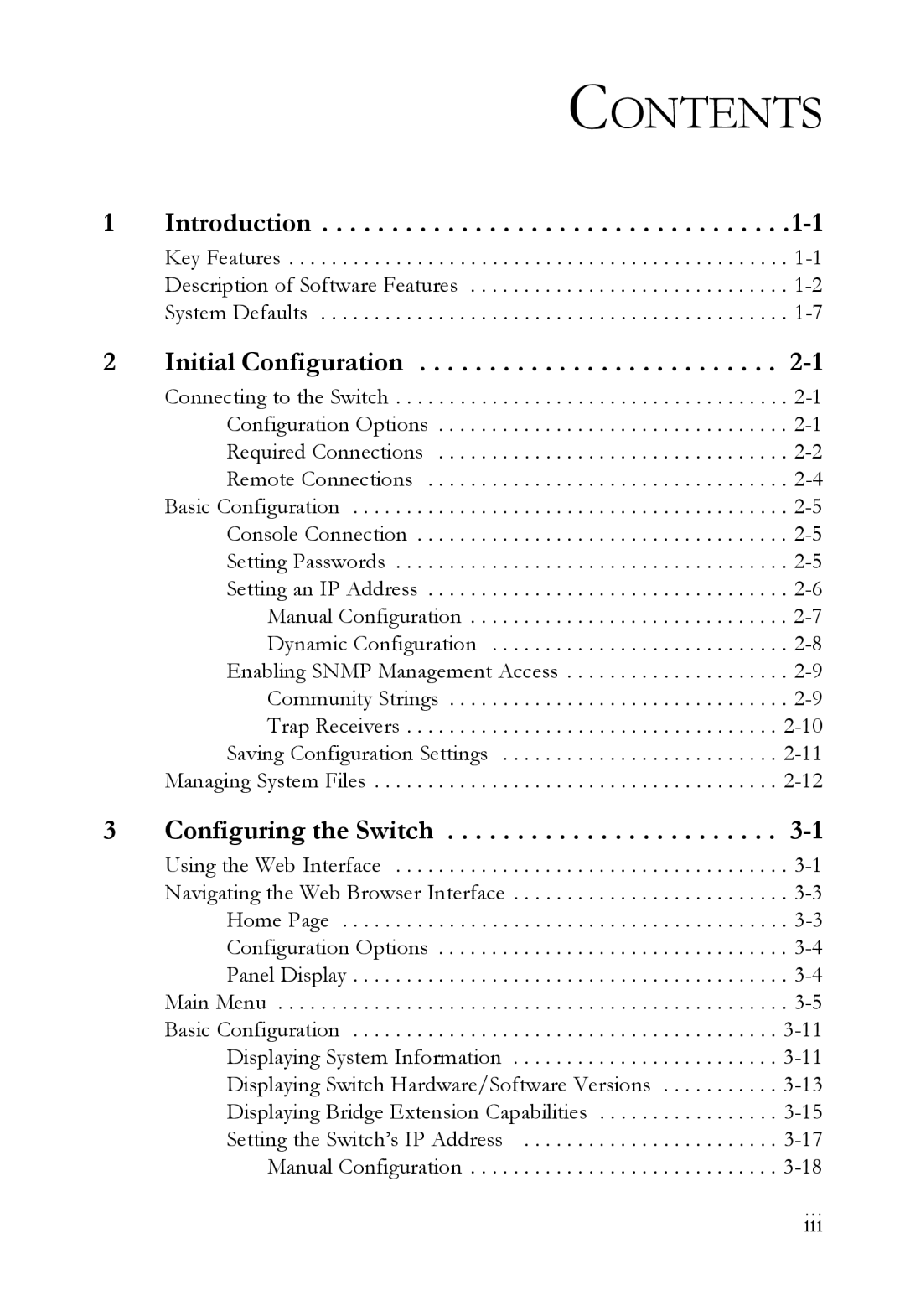 SMC Networks SMC6752AL2 manual Contents 