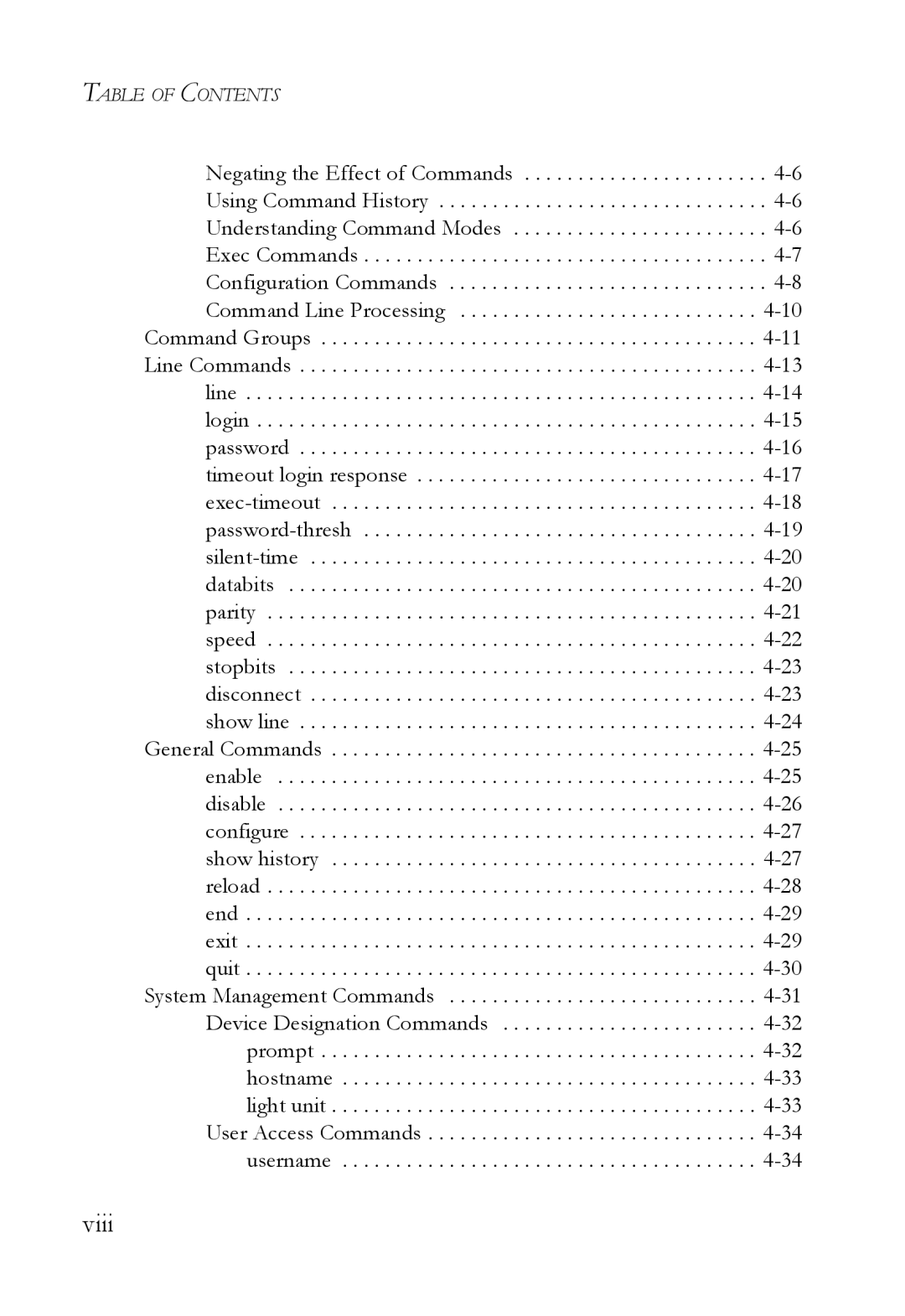 SMC Networks SMC6824M manual Viii 