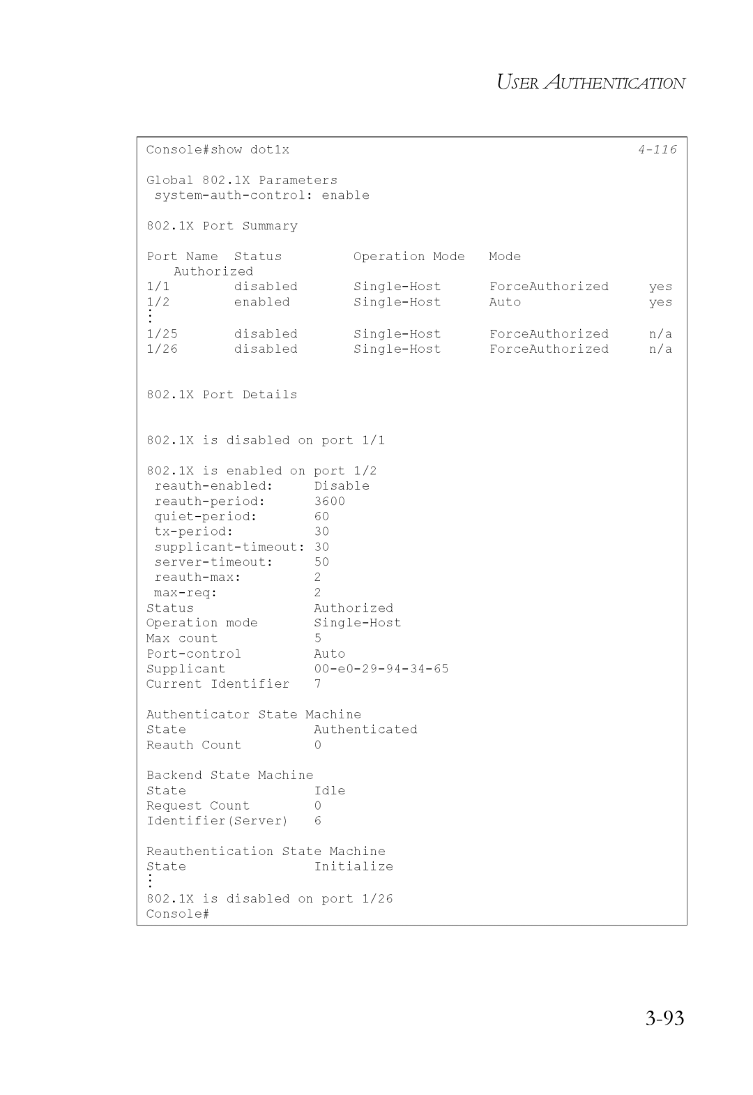 SMC Networks SMC6824M manual User Authentication 