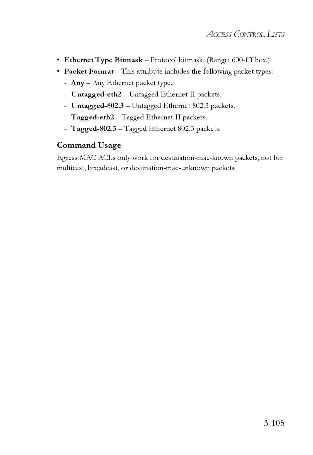 SMC Networks SMC6824M manual 105, Command Usage 