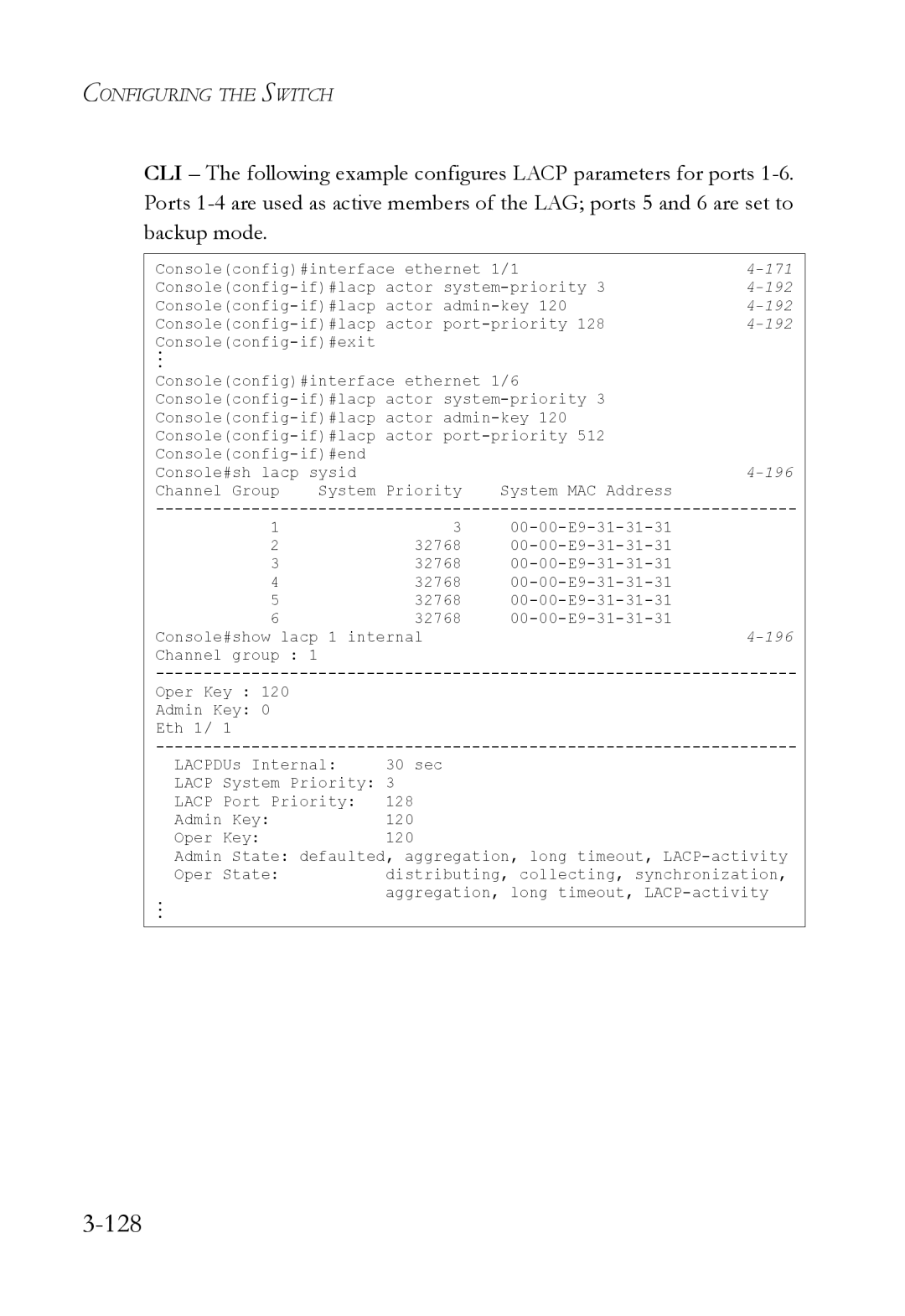 SMC Networks SMC6824M manual 128 