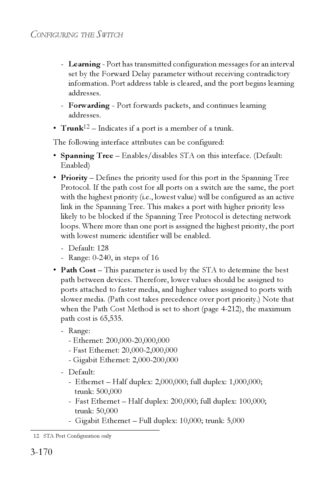 SMC Networks SMC6824M manual 170 