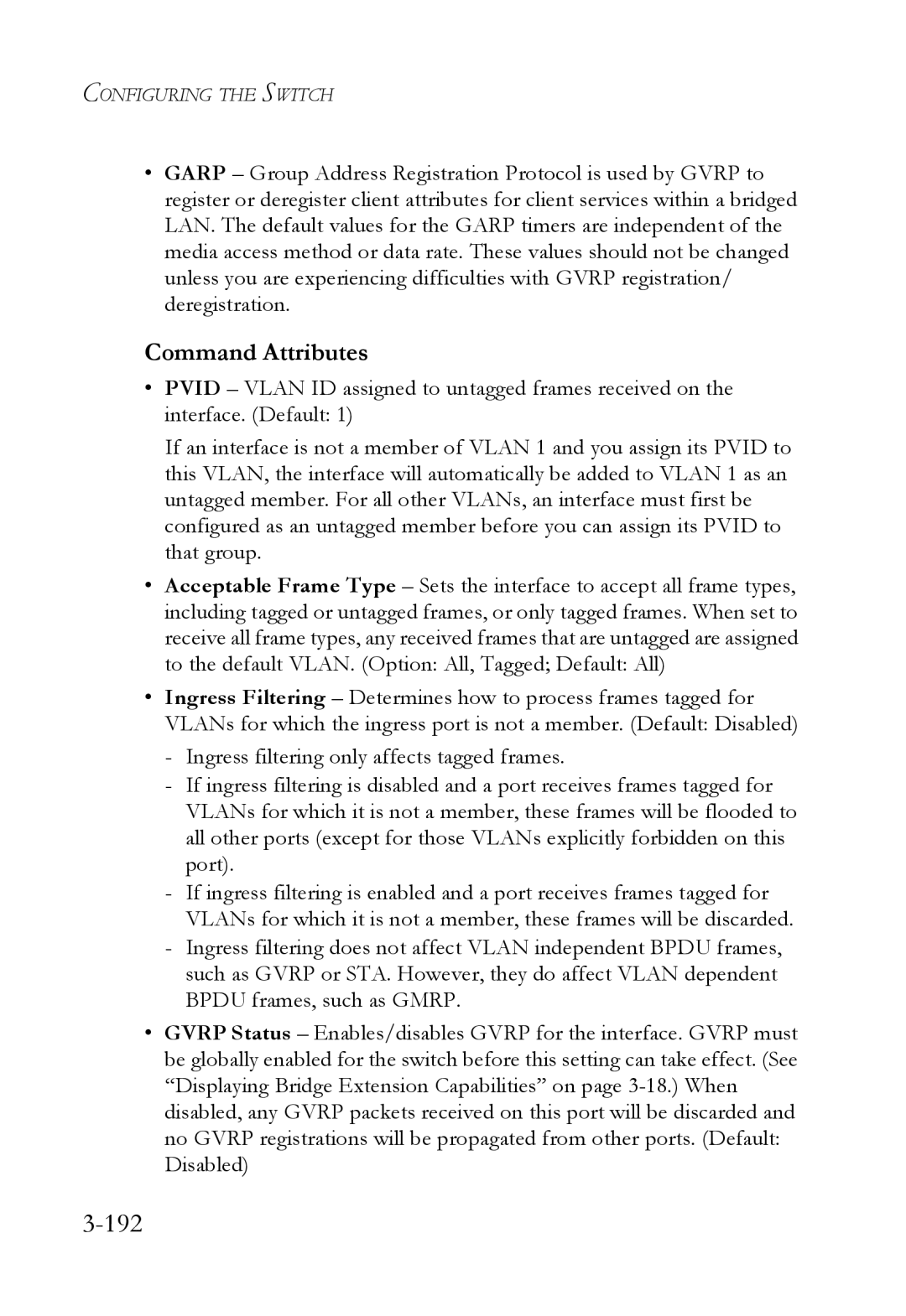 SMC Networks SMC6824M manual 192 