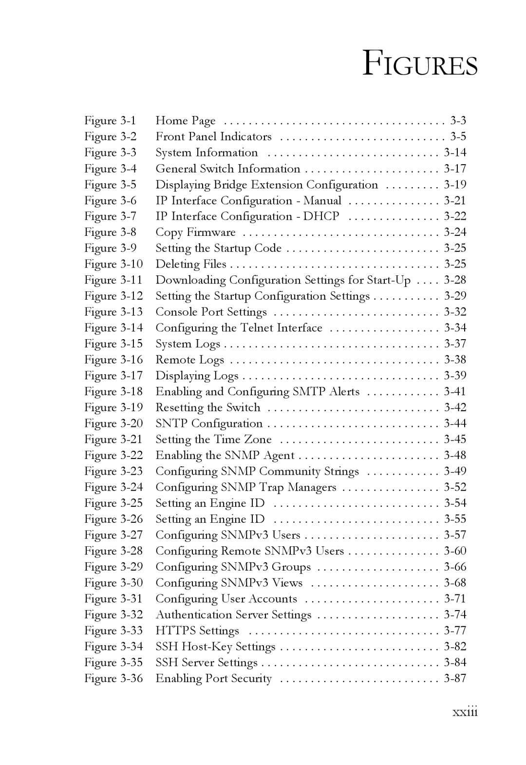 SMC Networks SMC6824M manual Figures, Xxiii 