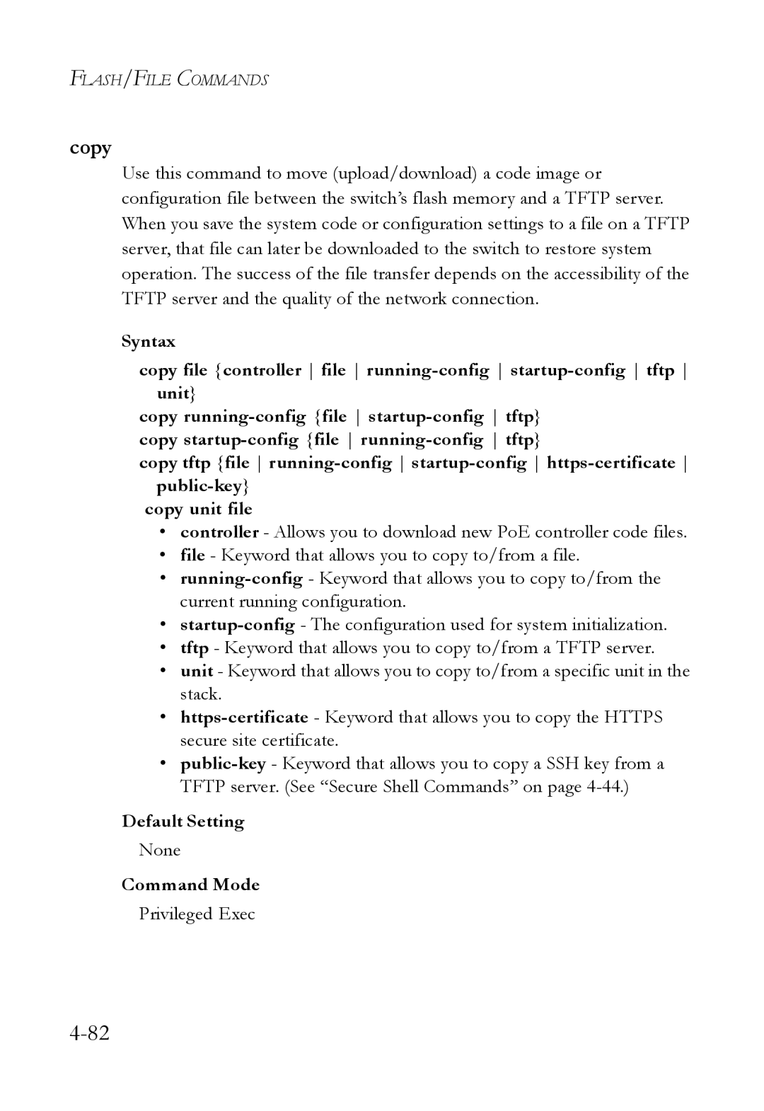 SMC Networks SMC6824M manual Copy, Privileged Exec 