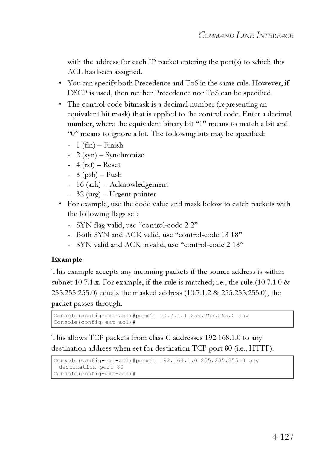 SMC Networks SMC6824M manual 127 