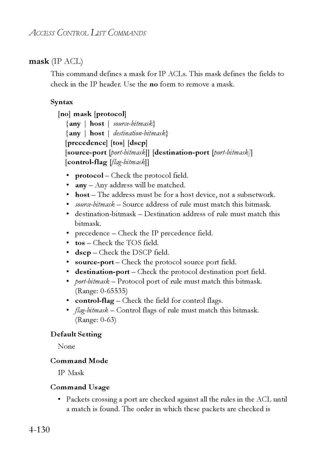 SMC Networks SMC6824M manual Syntax No mask protocol, IP Mask 