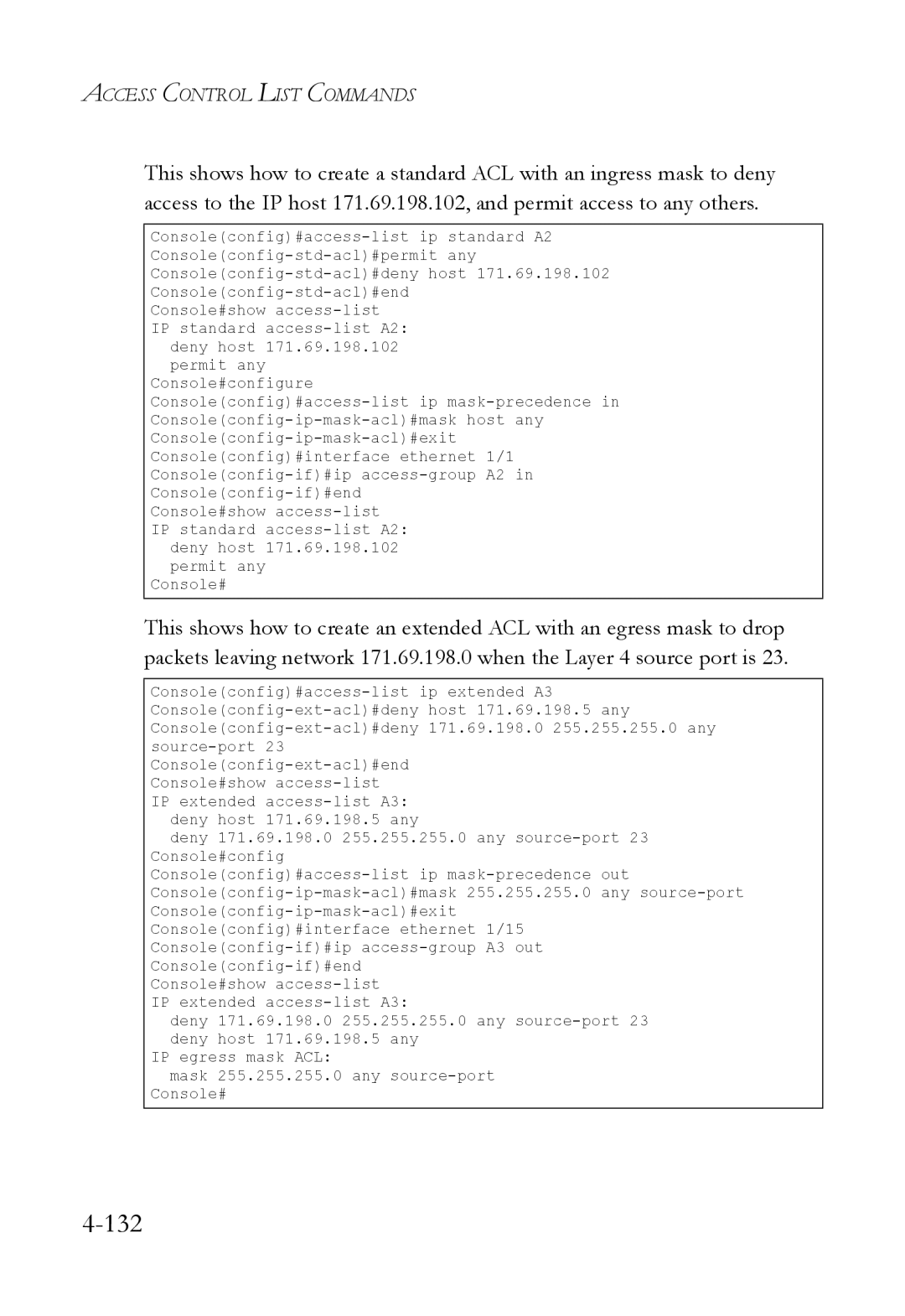 SMC Networks SMC6824M manual 132 