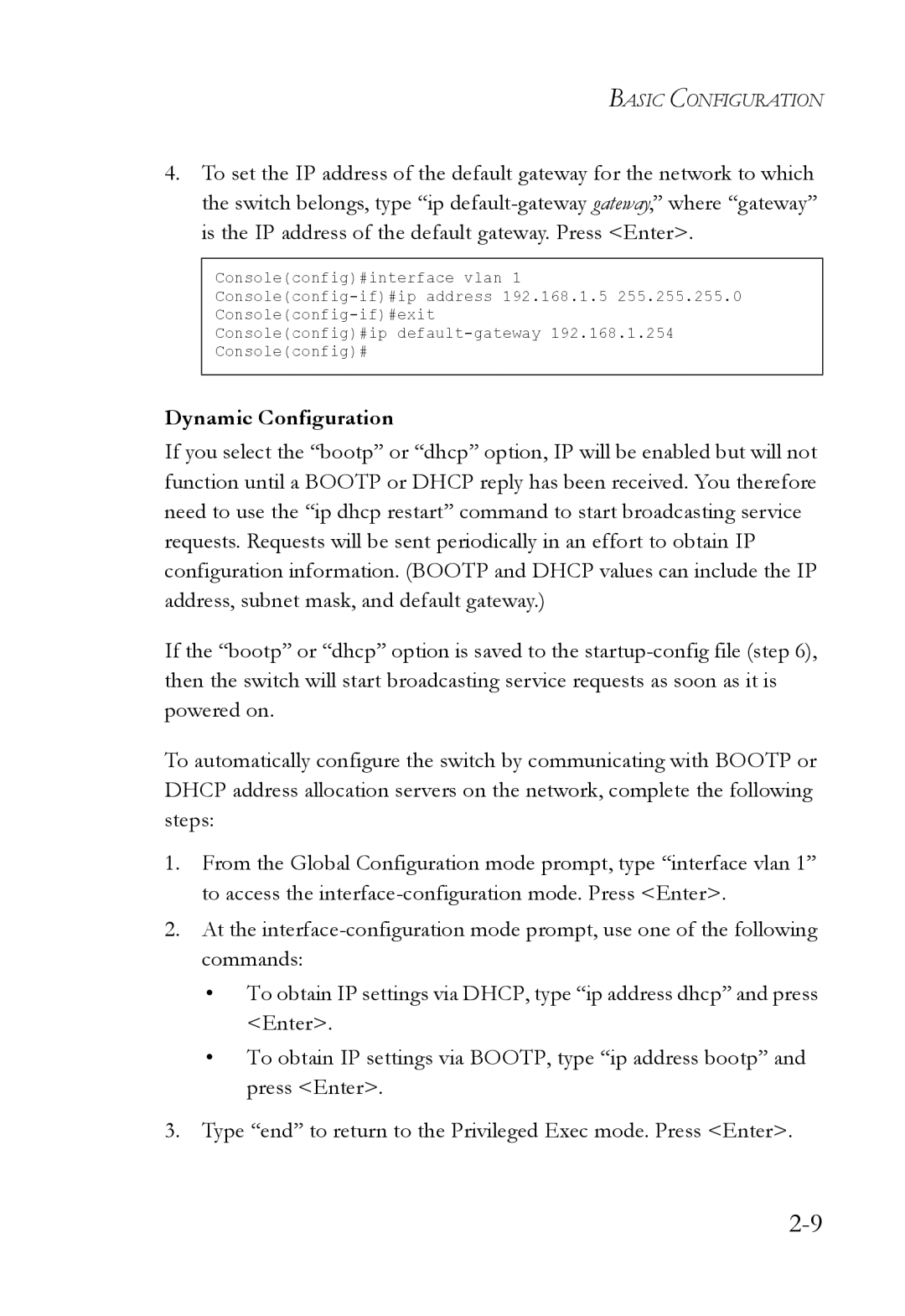 SMC Networks SMC6824M manual Dynamic Configuration 