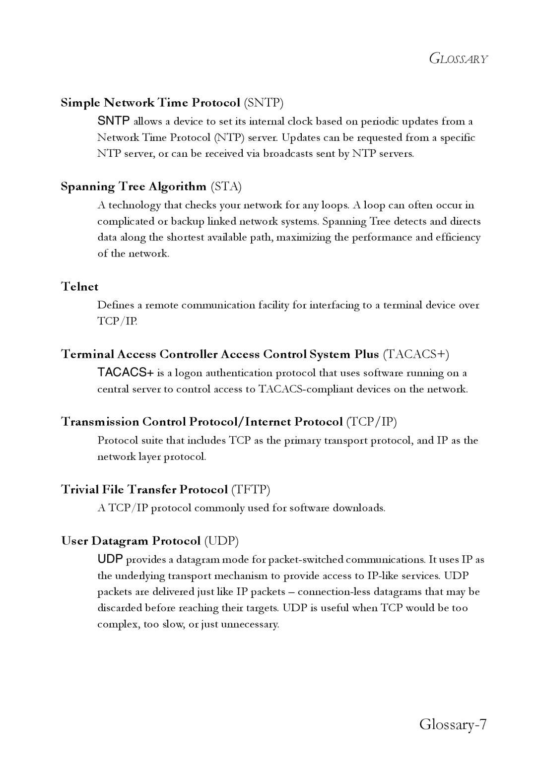 SMC Networks SMC6824M manual Glossary-7 