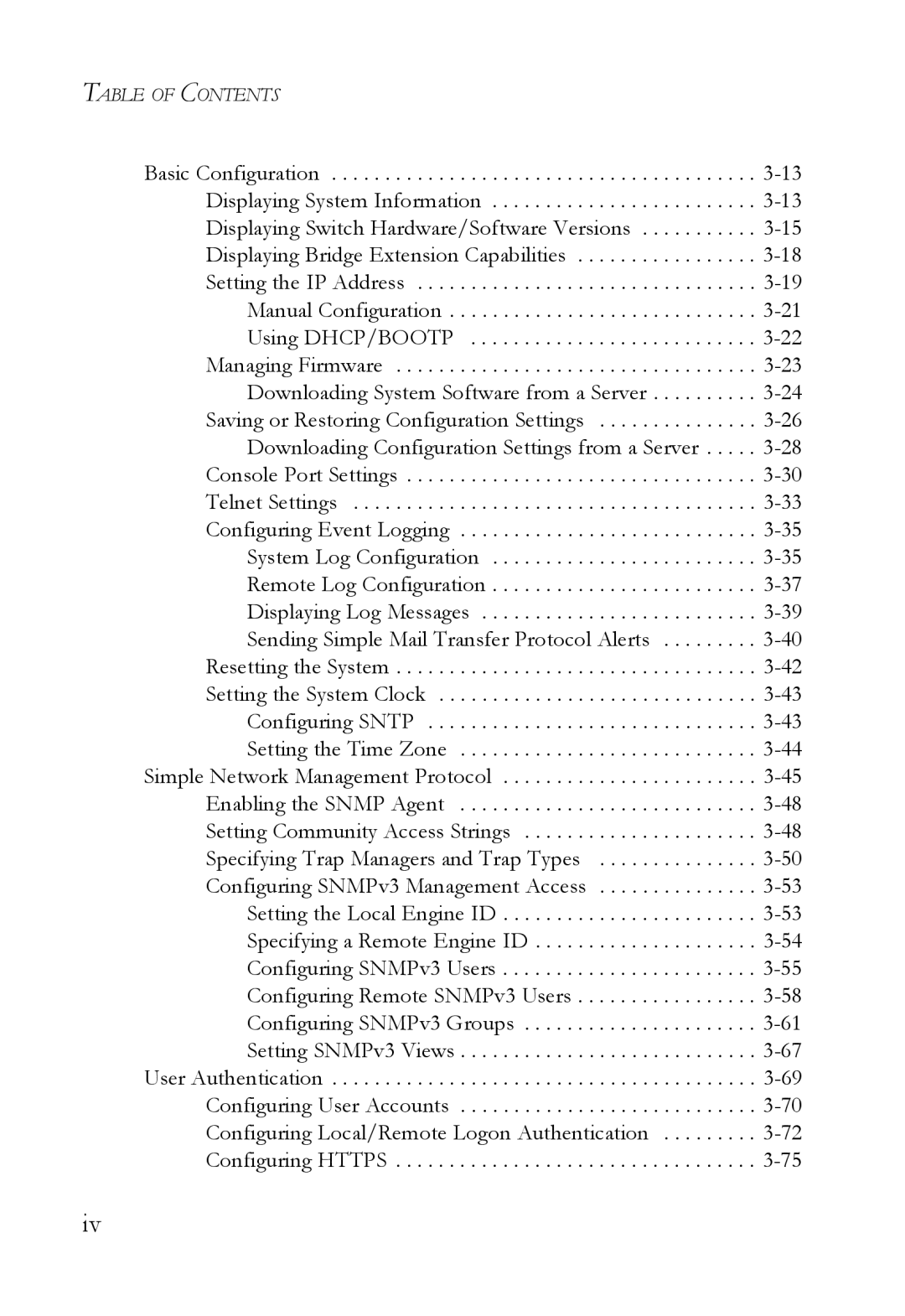 SMC Networks SMC6824M manual Table of Contents 