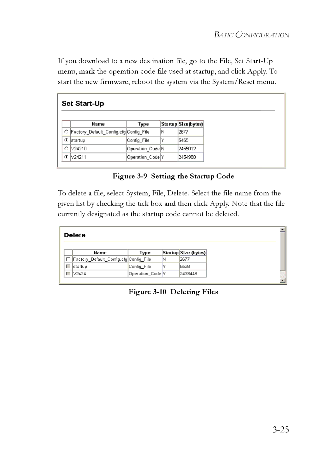 SMC Networks SMC6824M manual Setting the Startup Code 