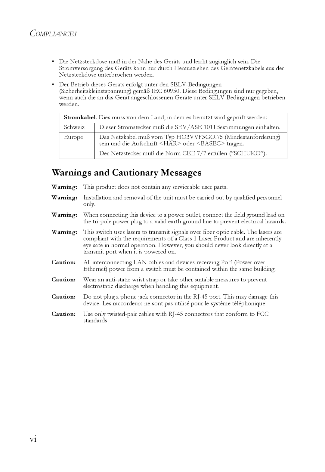 SMC Networks SMC6826MPE manual Europe 