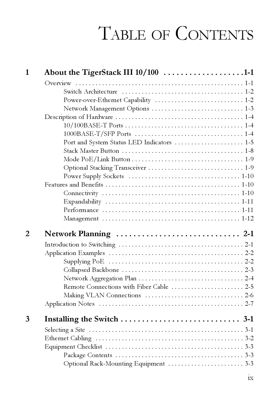 SMC Networks SMC6826MPE manual Table of Contents 