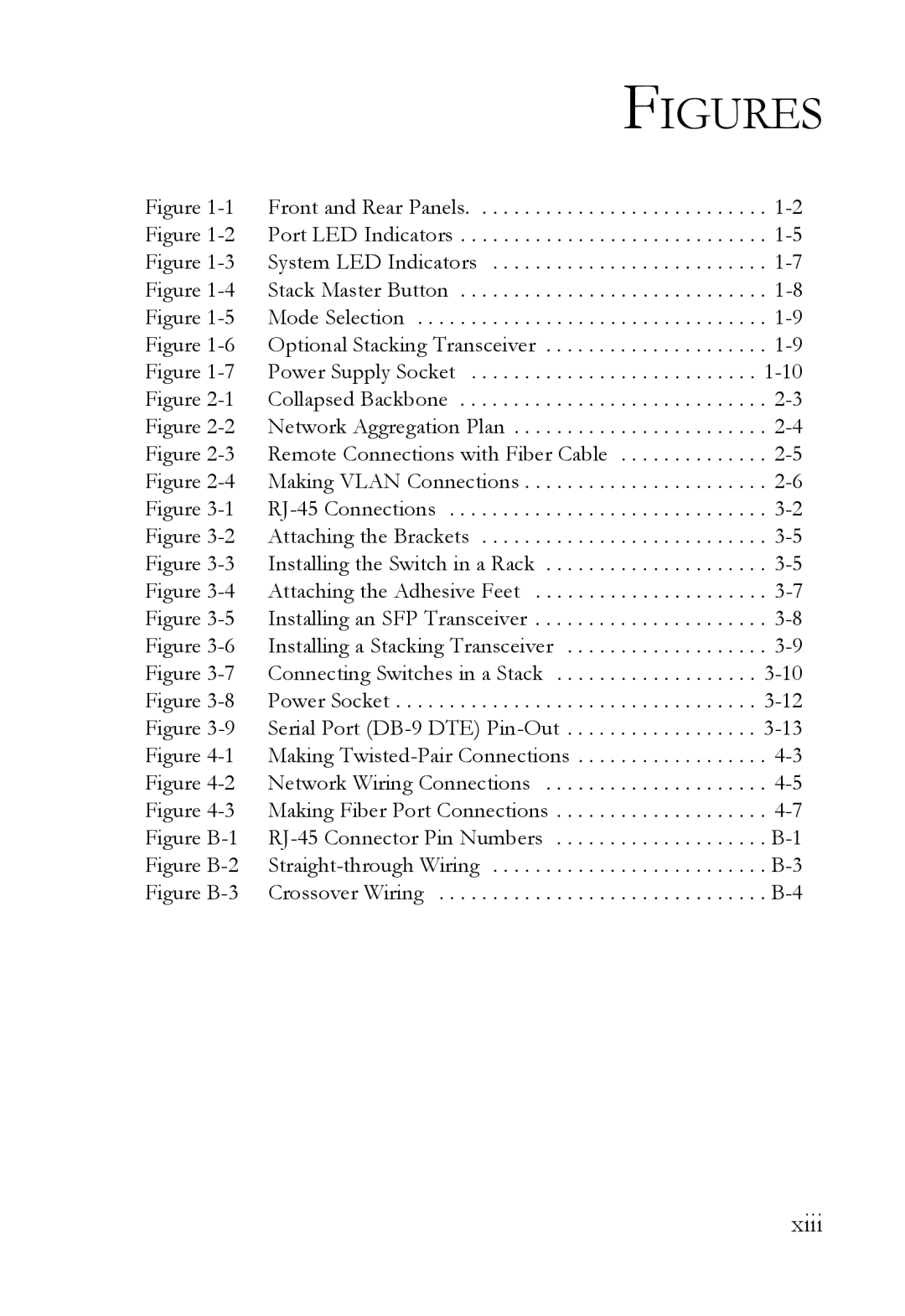 SMC Networks SMC6826MPE manual Figures, Xiii 