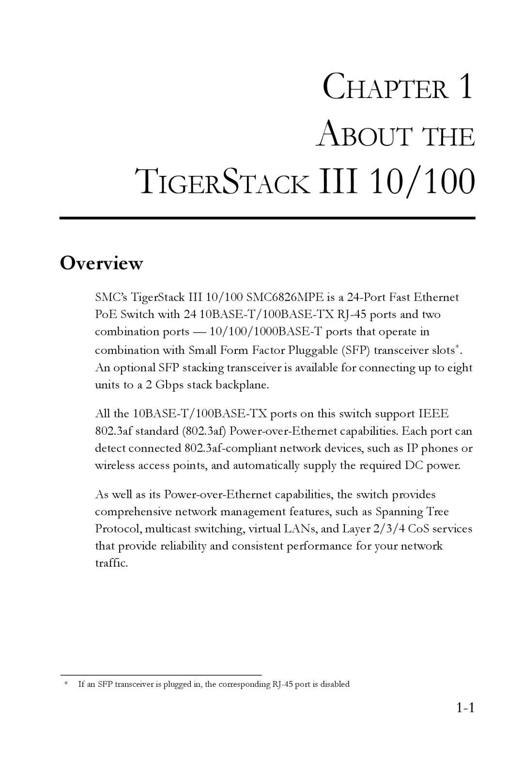 SMC Networks SMC6826MPE manual Chapter About, Overview 