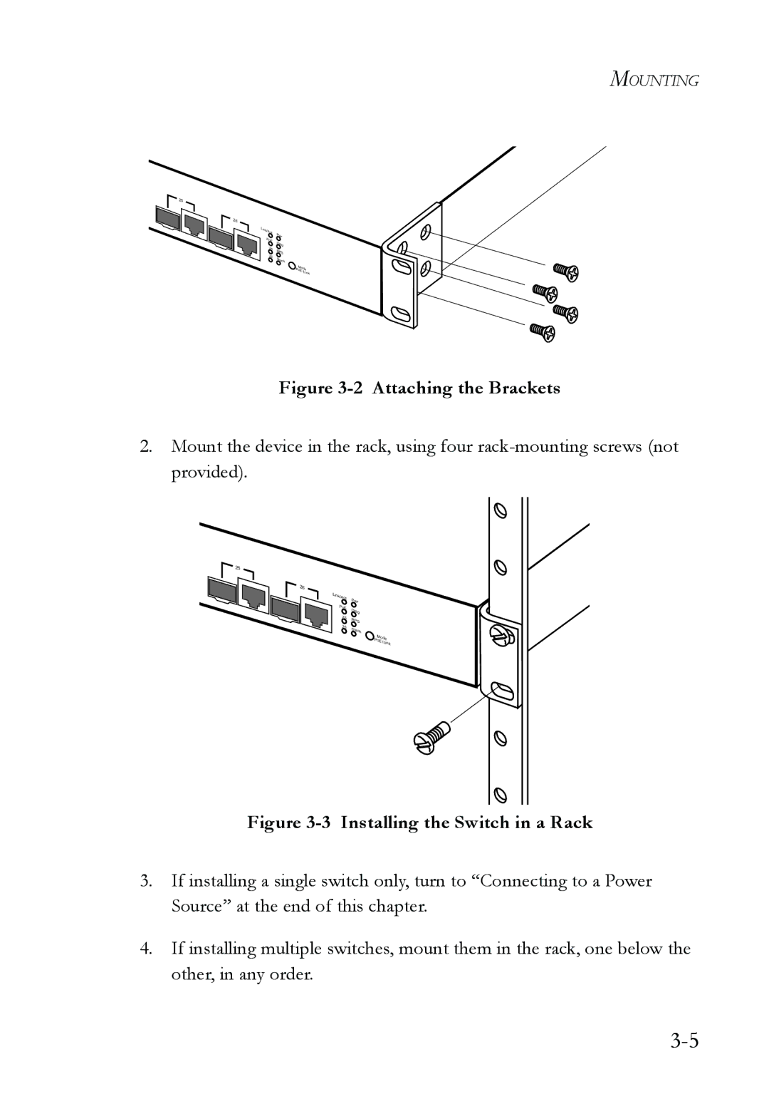 SMC Networks SMC6826MPE manual Attaching the Brackets 