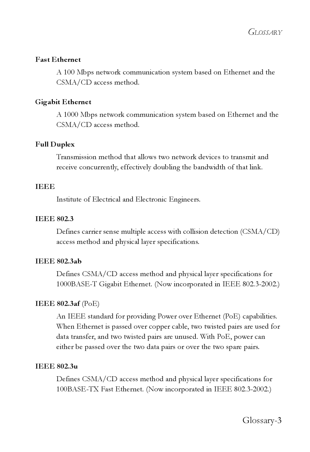 SMC Networks SMC6826MPE manual Glossary-3 