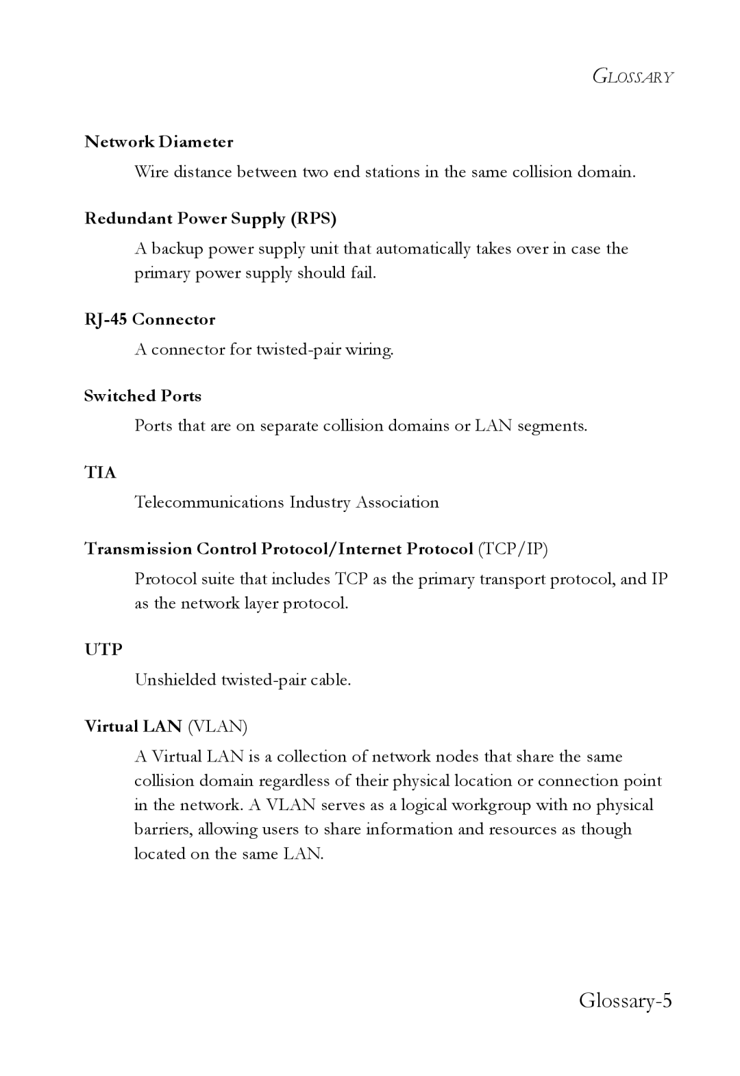 SMC Networks SMC6826MPE manual Glossary-5 