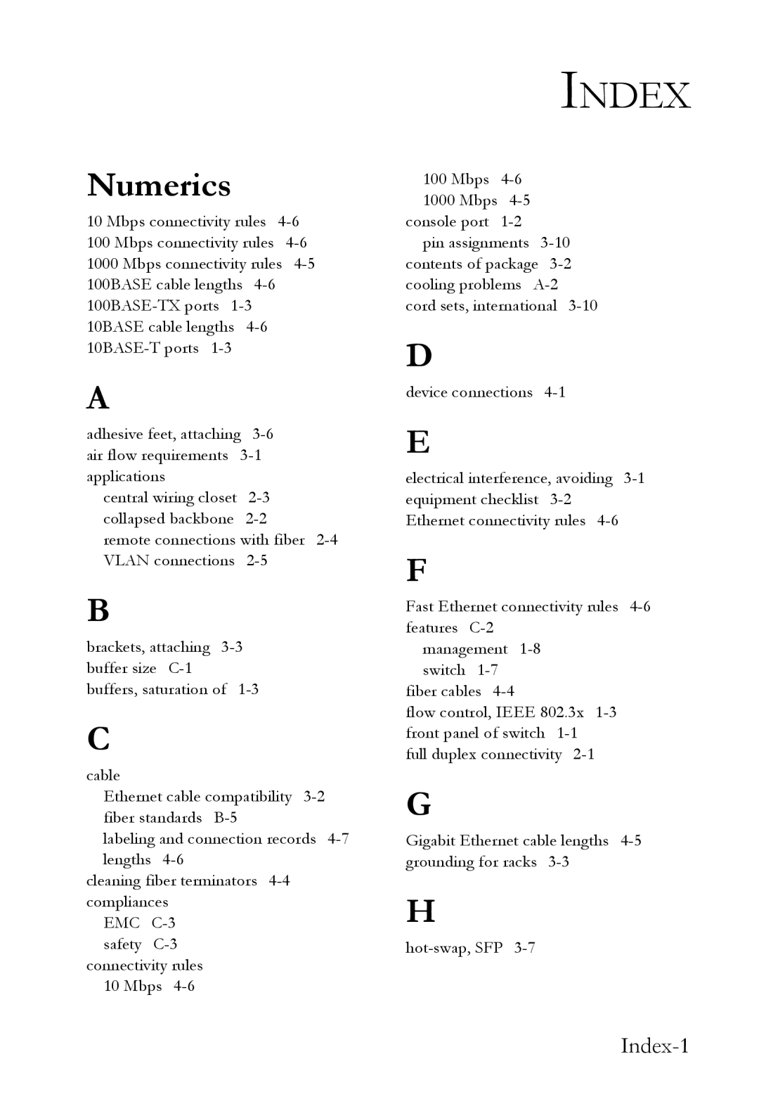 SMC Networks SMC6826MPE manual Index-1 