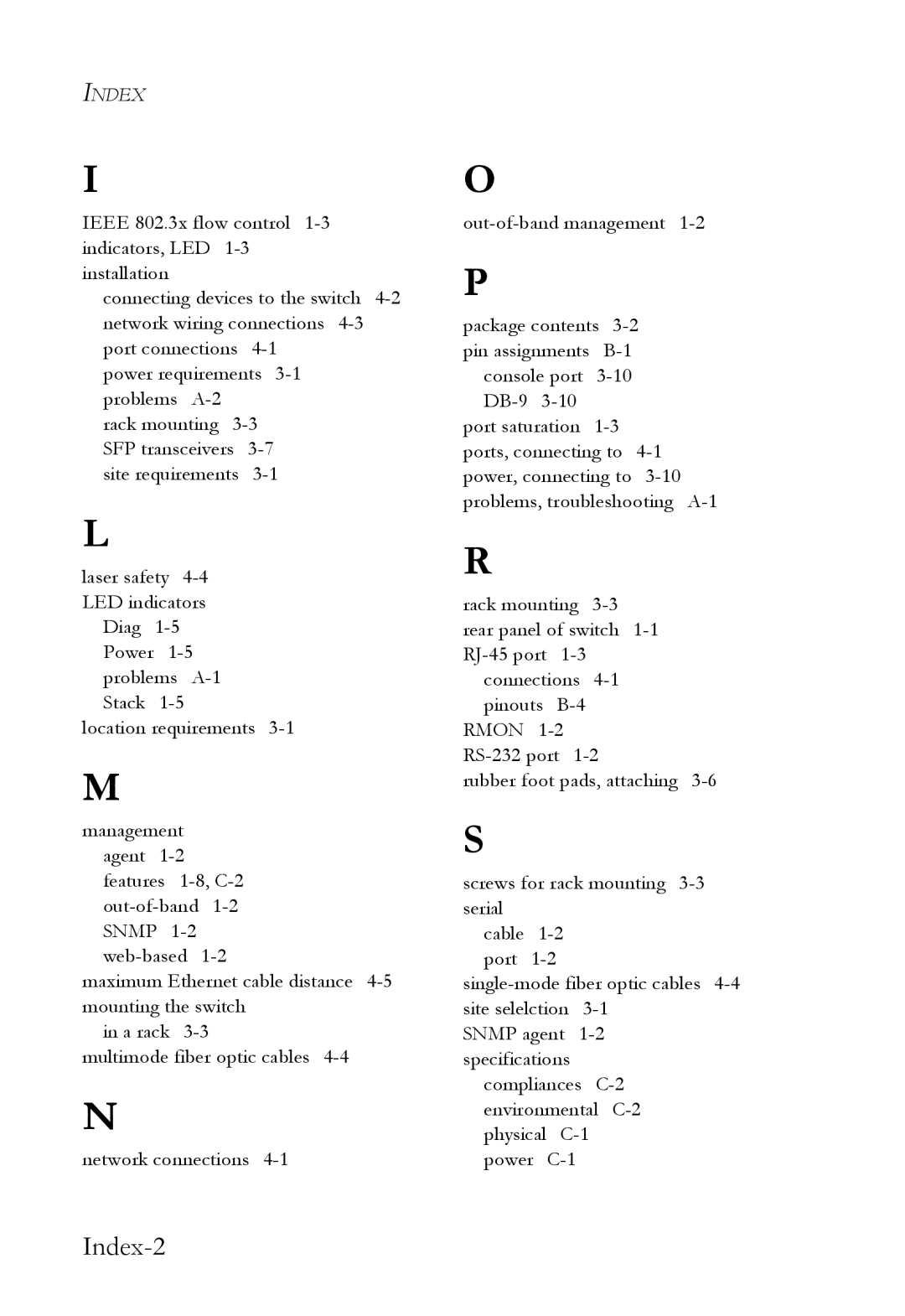 SMC Networks SMC6826MPE manual Index-2 