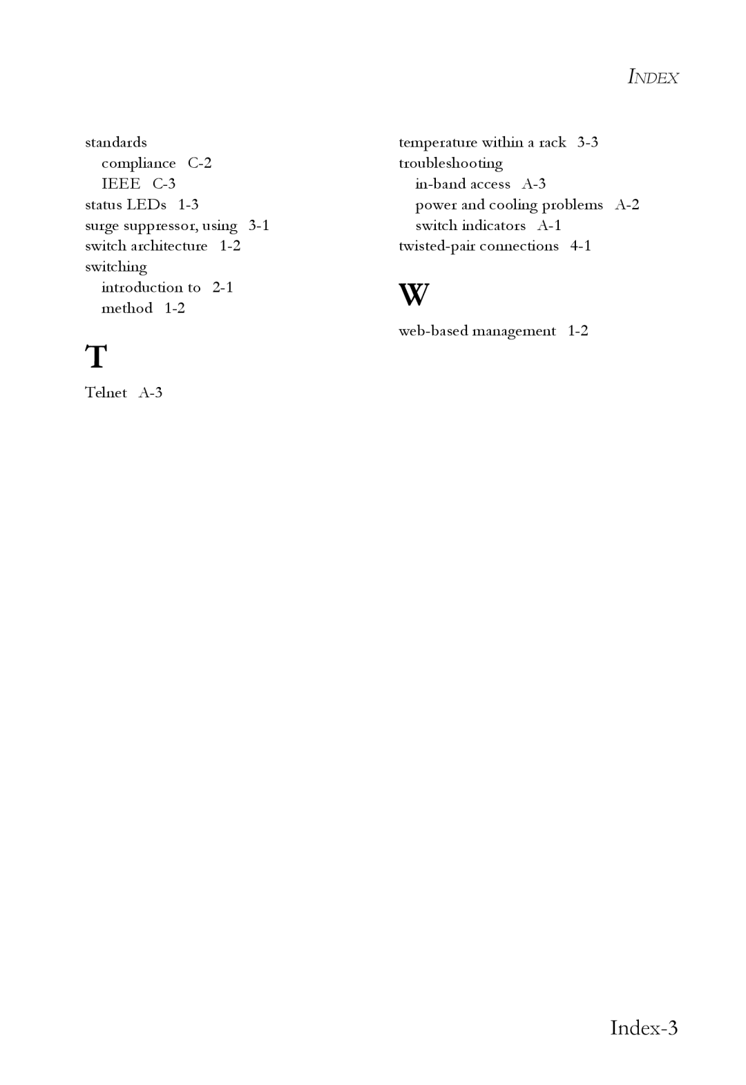 SMC Networks SMC6826MPE manual Index-3 