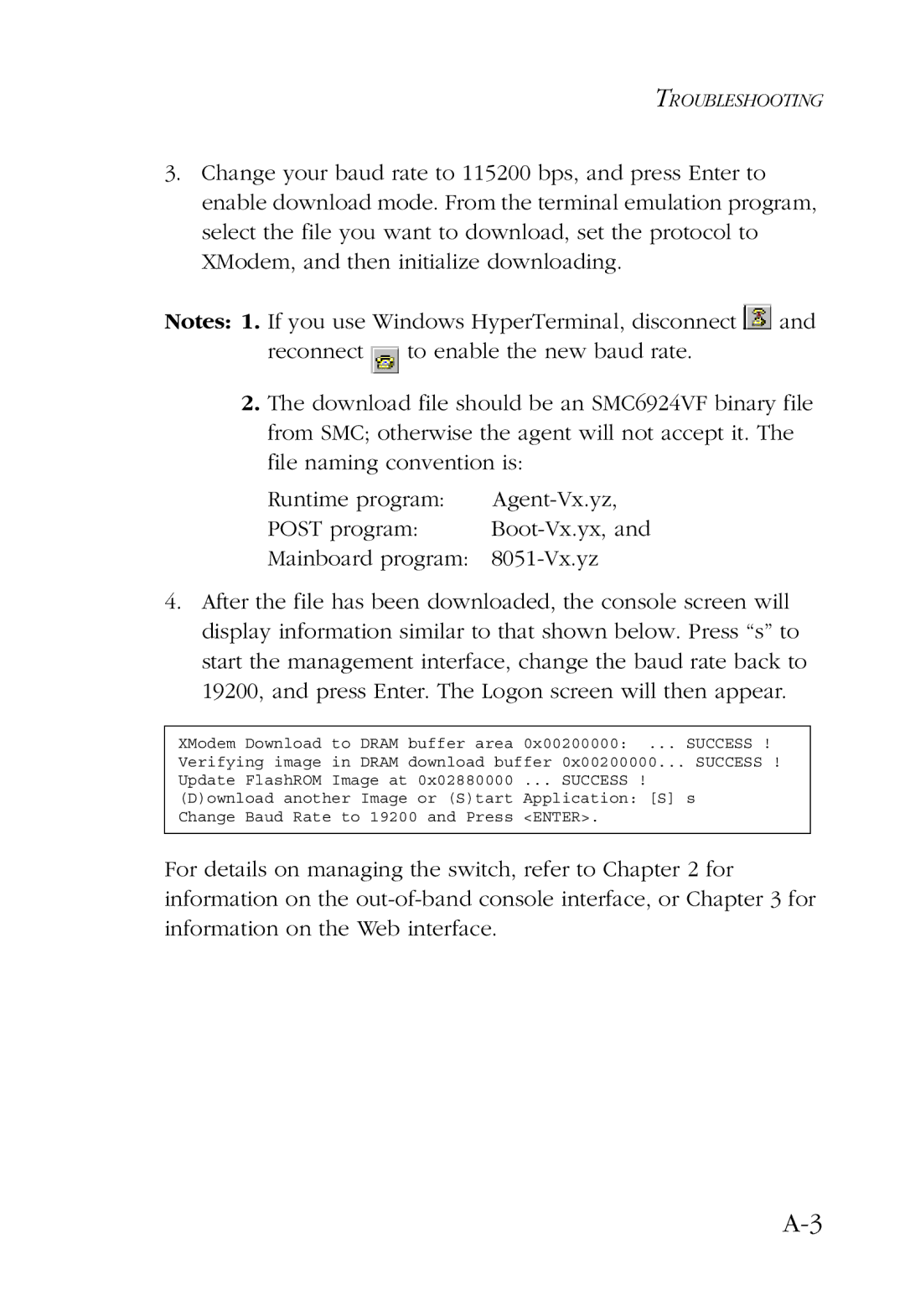 SMC Networks SMC6924VF manual Troubleshooting 