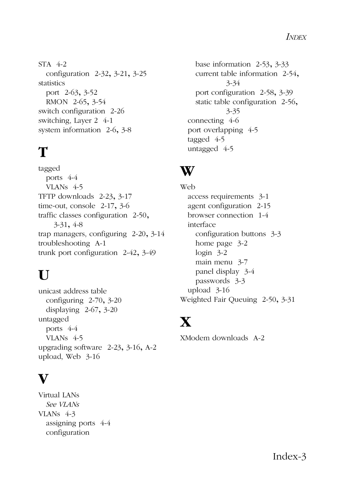 SMC Networks SMC6924VF manual Index-3 