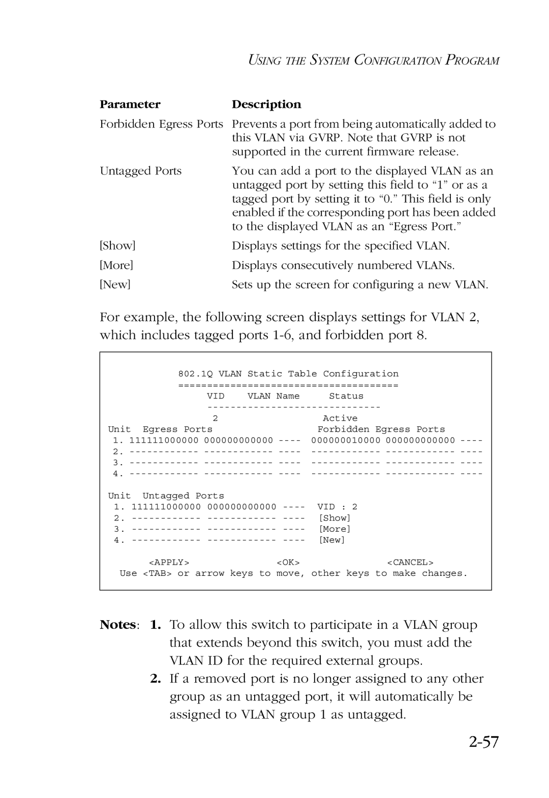 SMC Networks SMC6924VF manual 2-57 