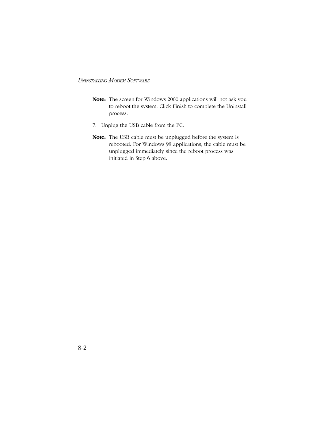 SMC Networks SMC7003-USB manual Unplug the USB cable from the PC 