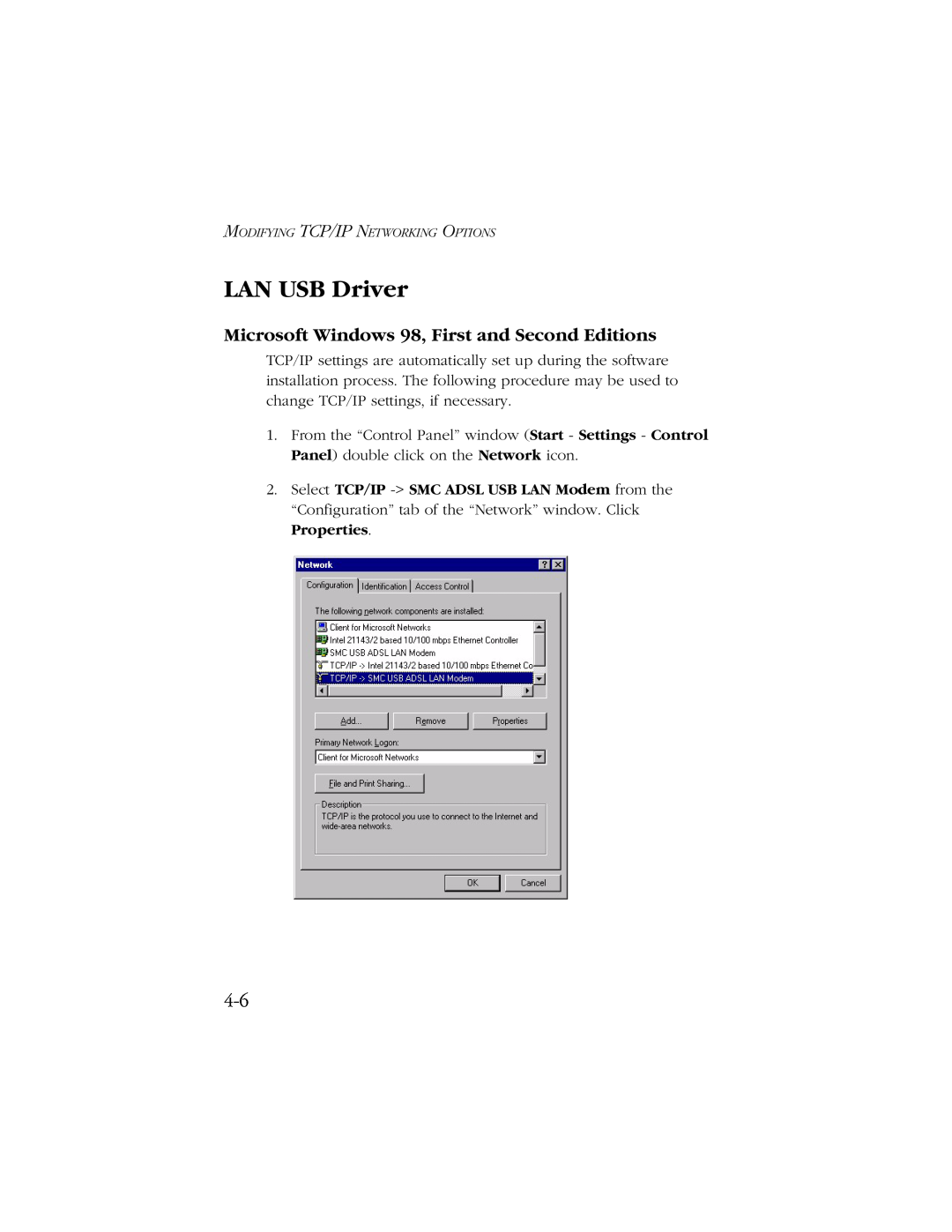 SMC Networks SMC7003-USB manual LAN USB Driver 