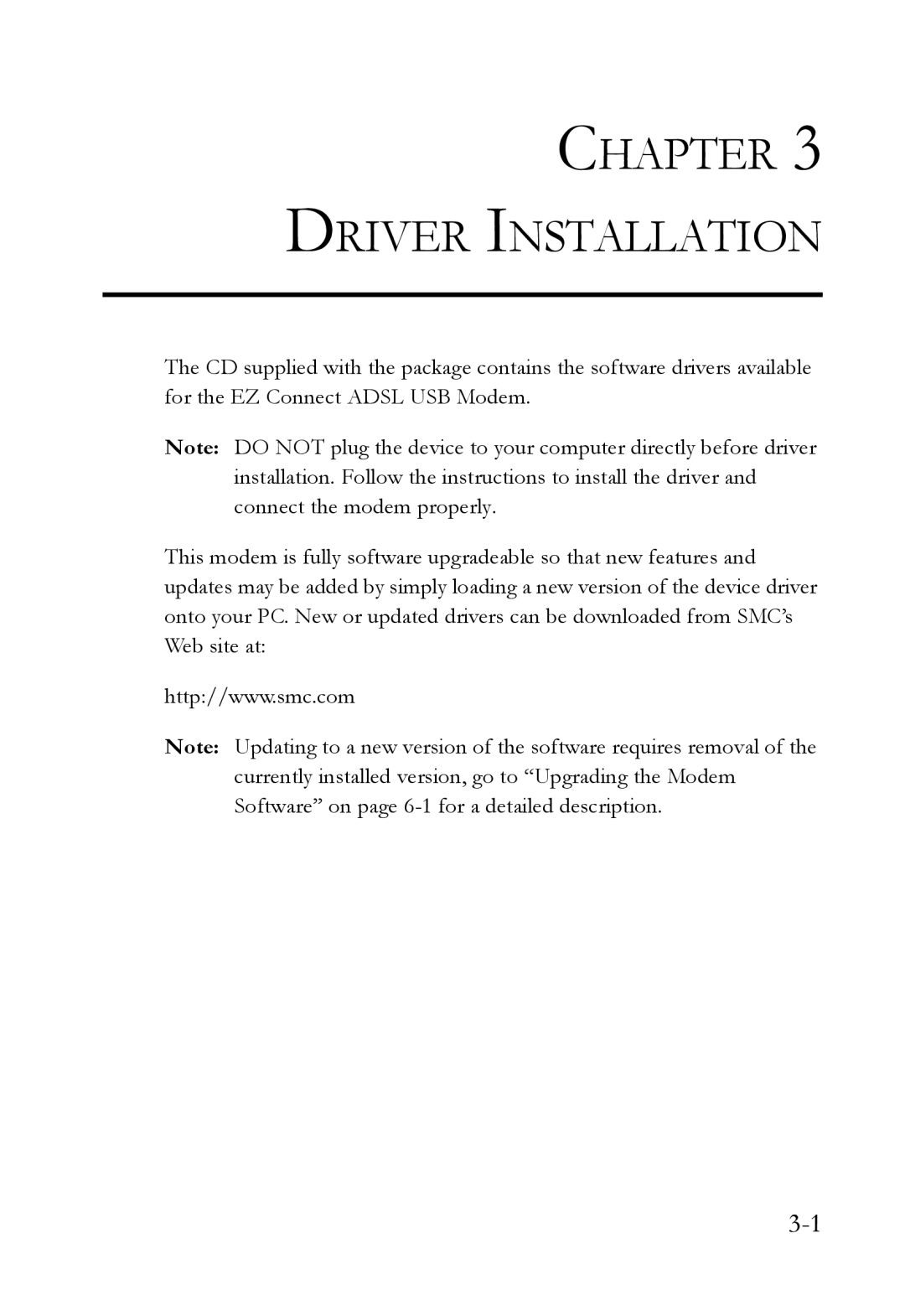 SMC Networks SMC7003USB V.2 manual Driver Installation 