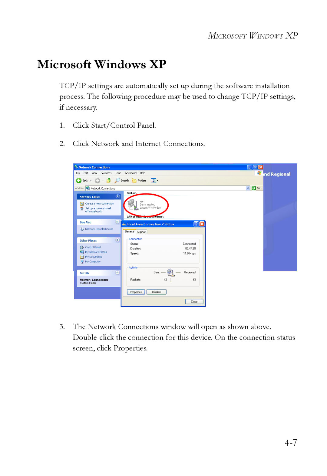 SMC Networks SMC7003USB V.2 manual Microsoft Windows XP 