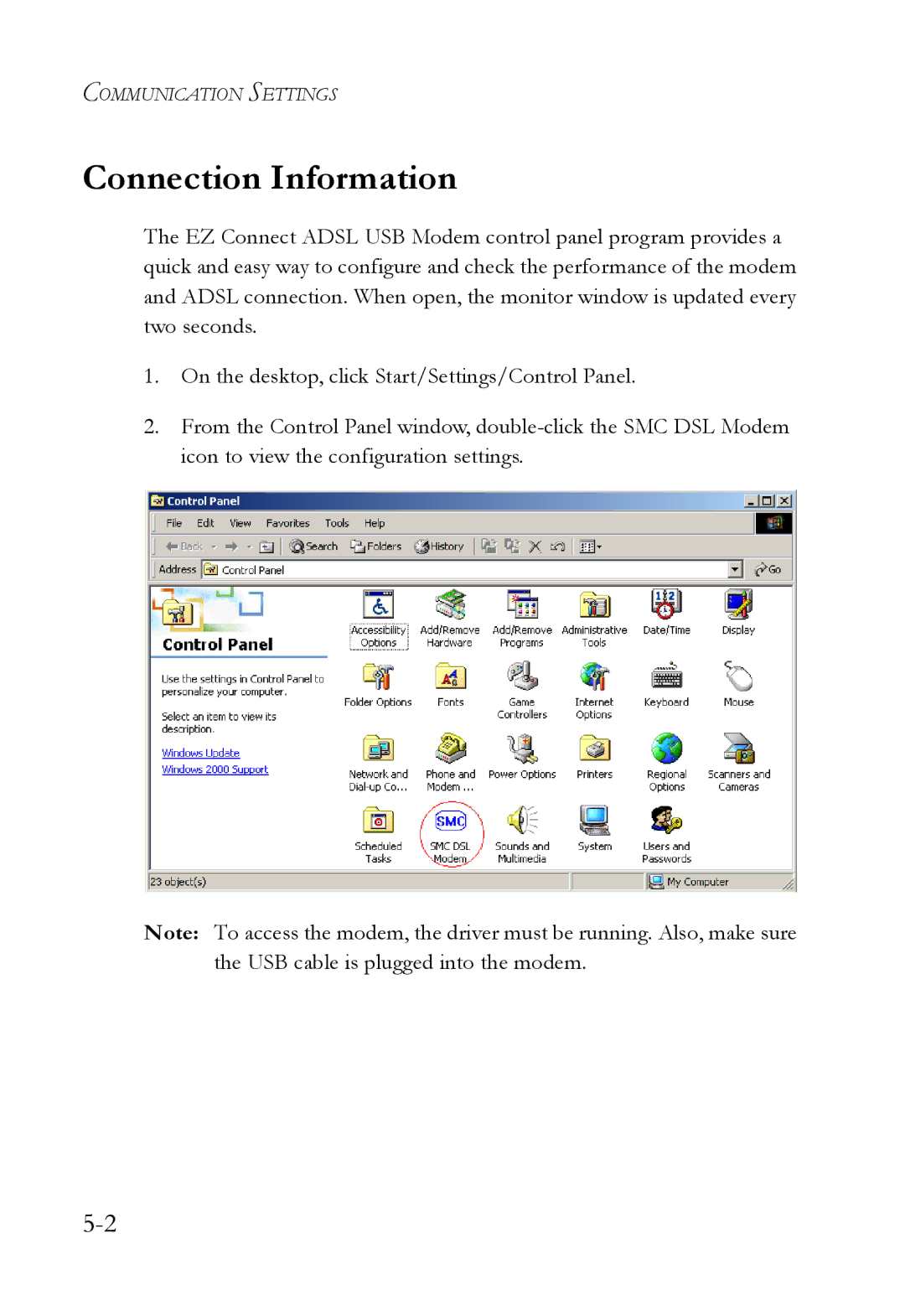 SMC Networks SMC7003USB manual Connection Information 