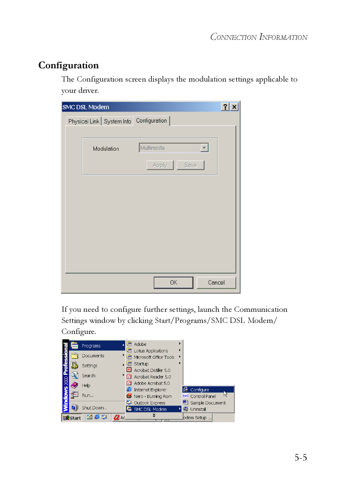 SMC Networks SMC7003USB manual Configuration 