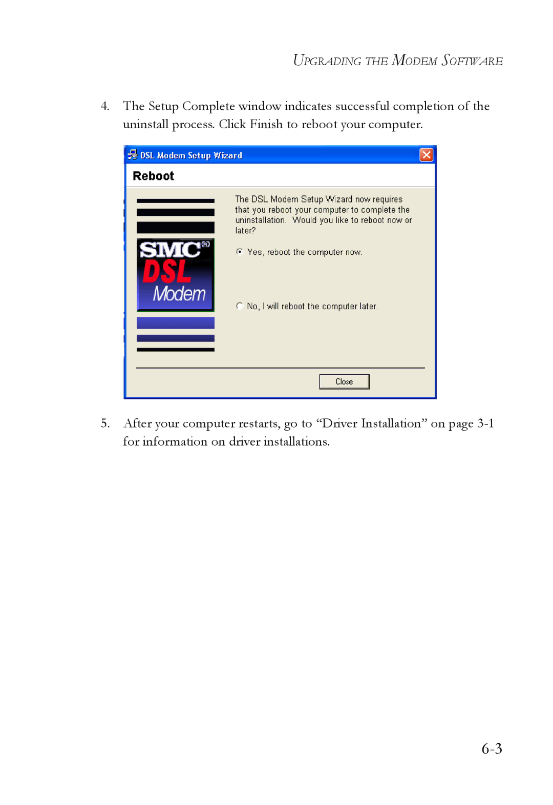 SMC Networks SMC7003USB manual Upgrading the Modem Software 