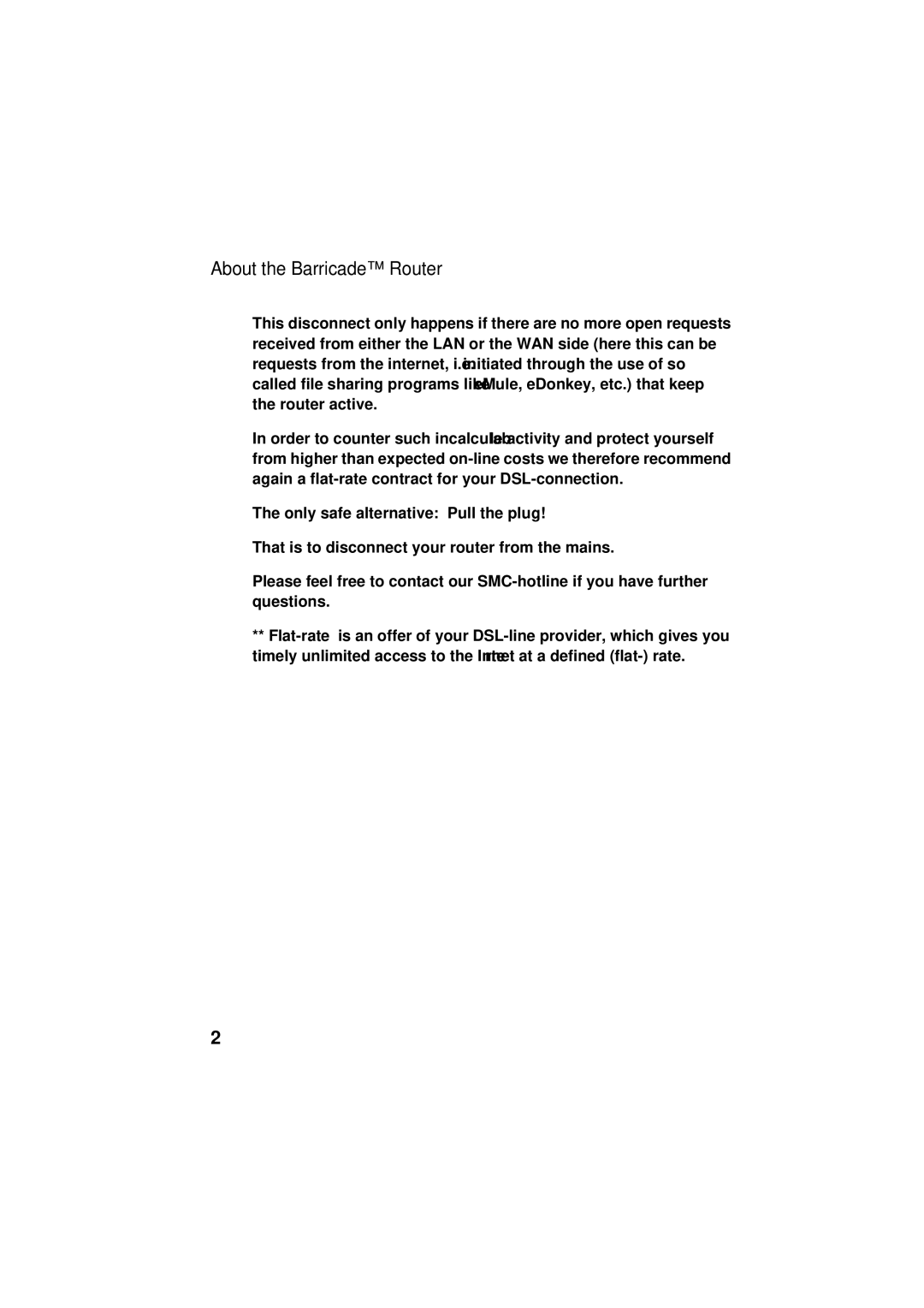 SMC Networks SMC7004ABR V.2 manual About the Barricade Router 