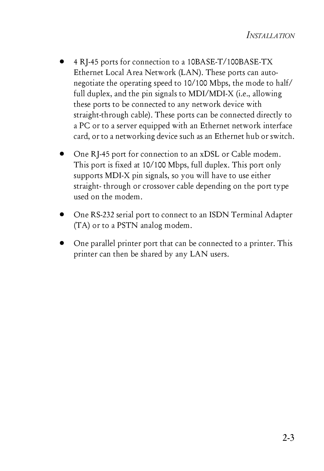 SMC Networks SMC7004ABR manual Installation 