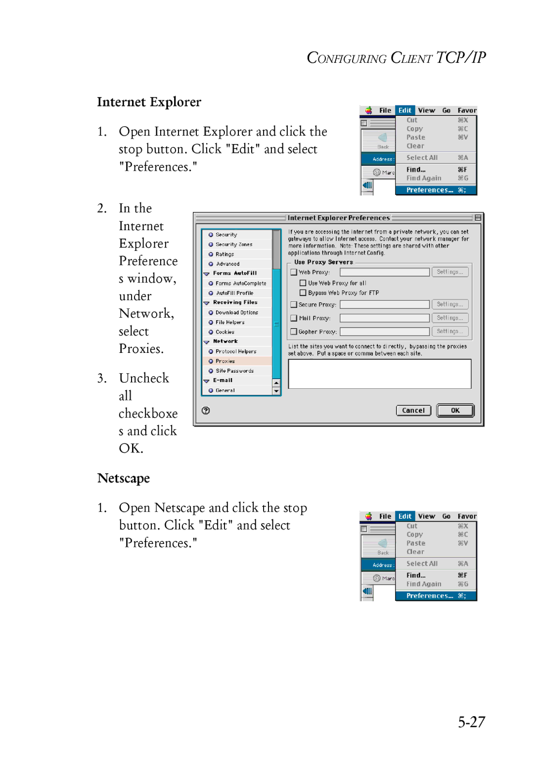 SMC Networks SMC7004ABR manual Internet Explorer 