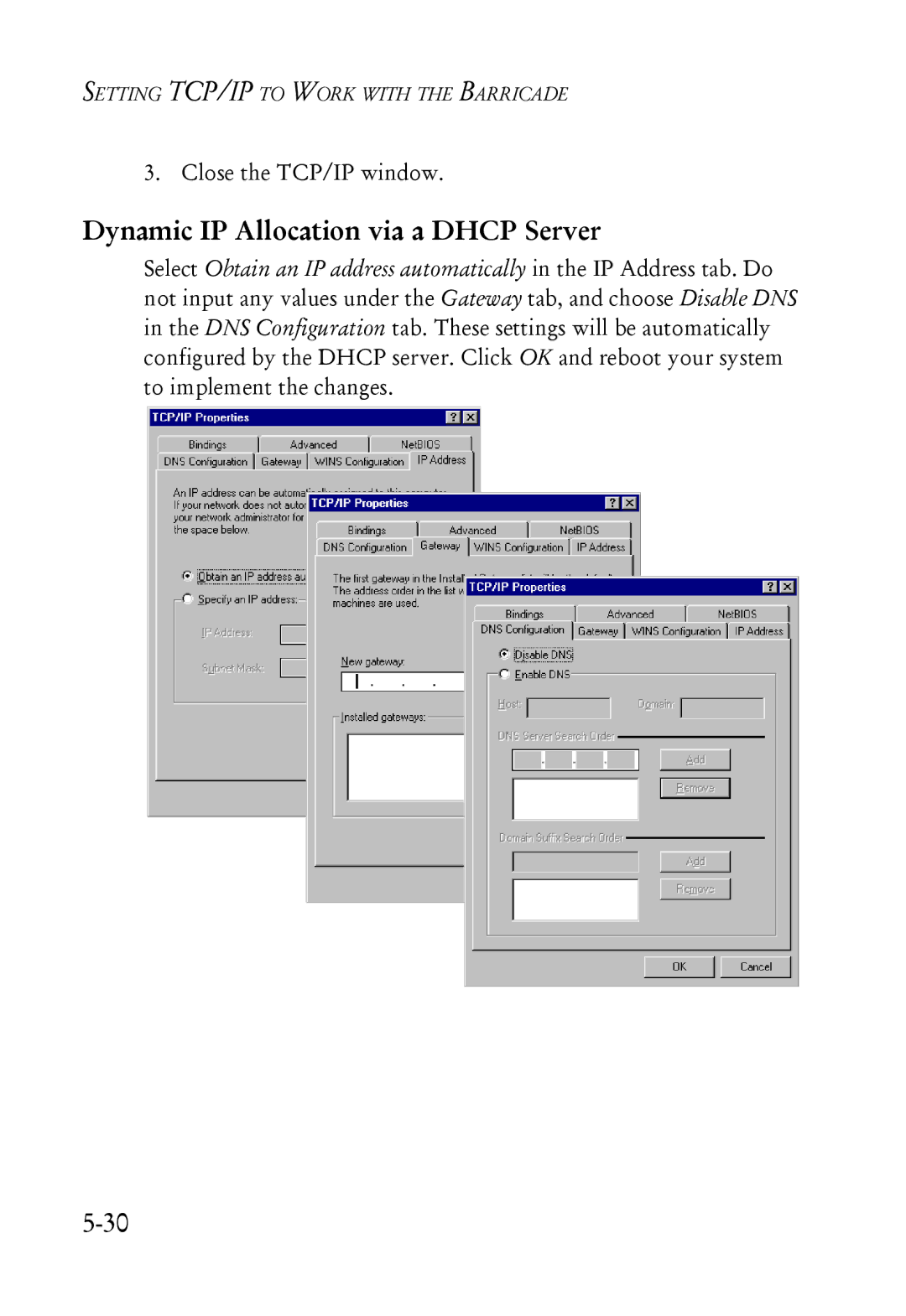 SMC Networks SMC7004ABR manual Dynamic IP Allocation via a Dhcp Server 