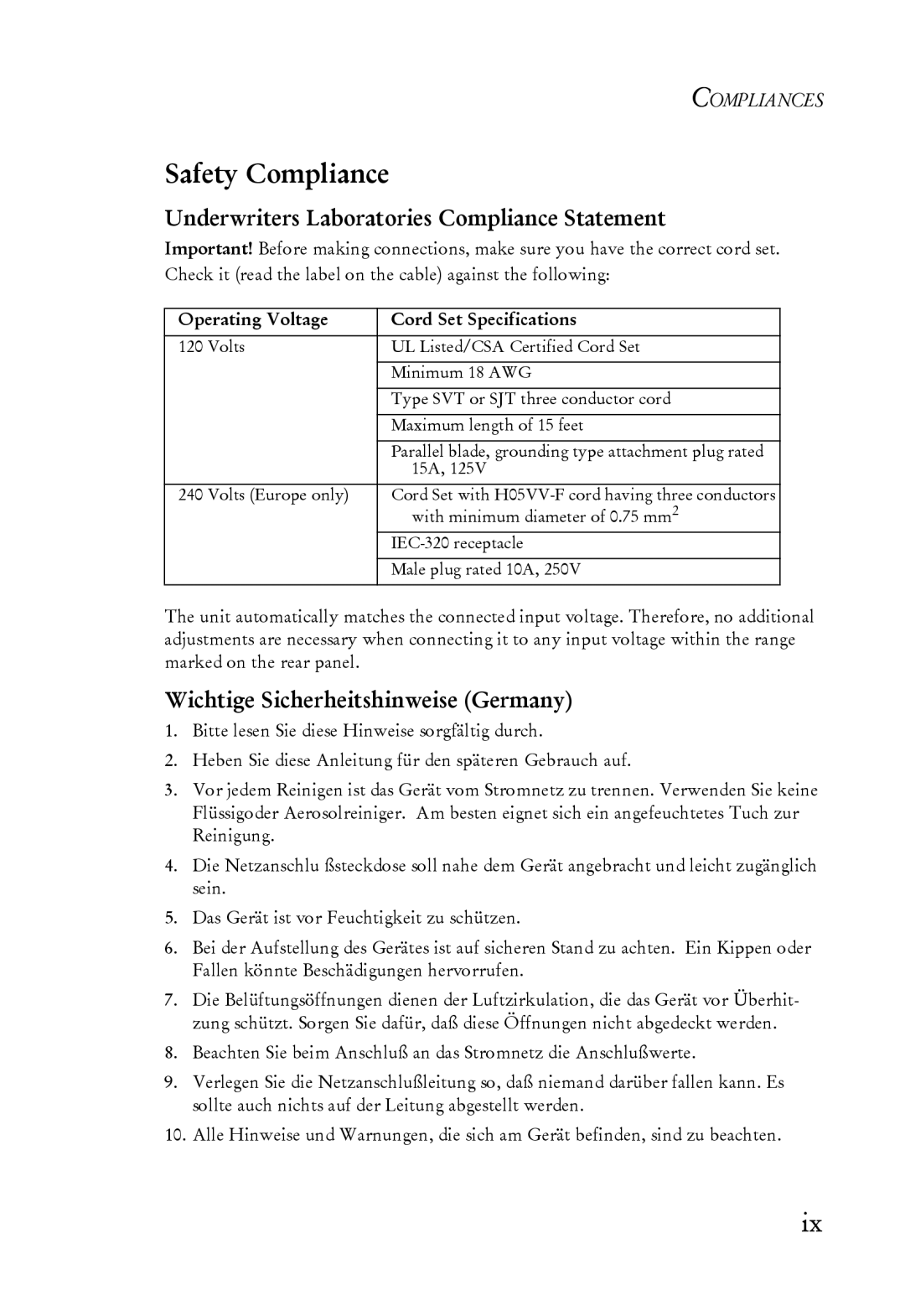 SMC Networks SMC7004ABR manual Safety Compliance, Underwriters Laboratories Compliance Statement 