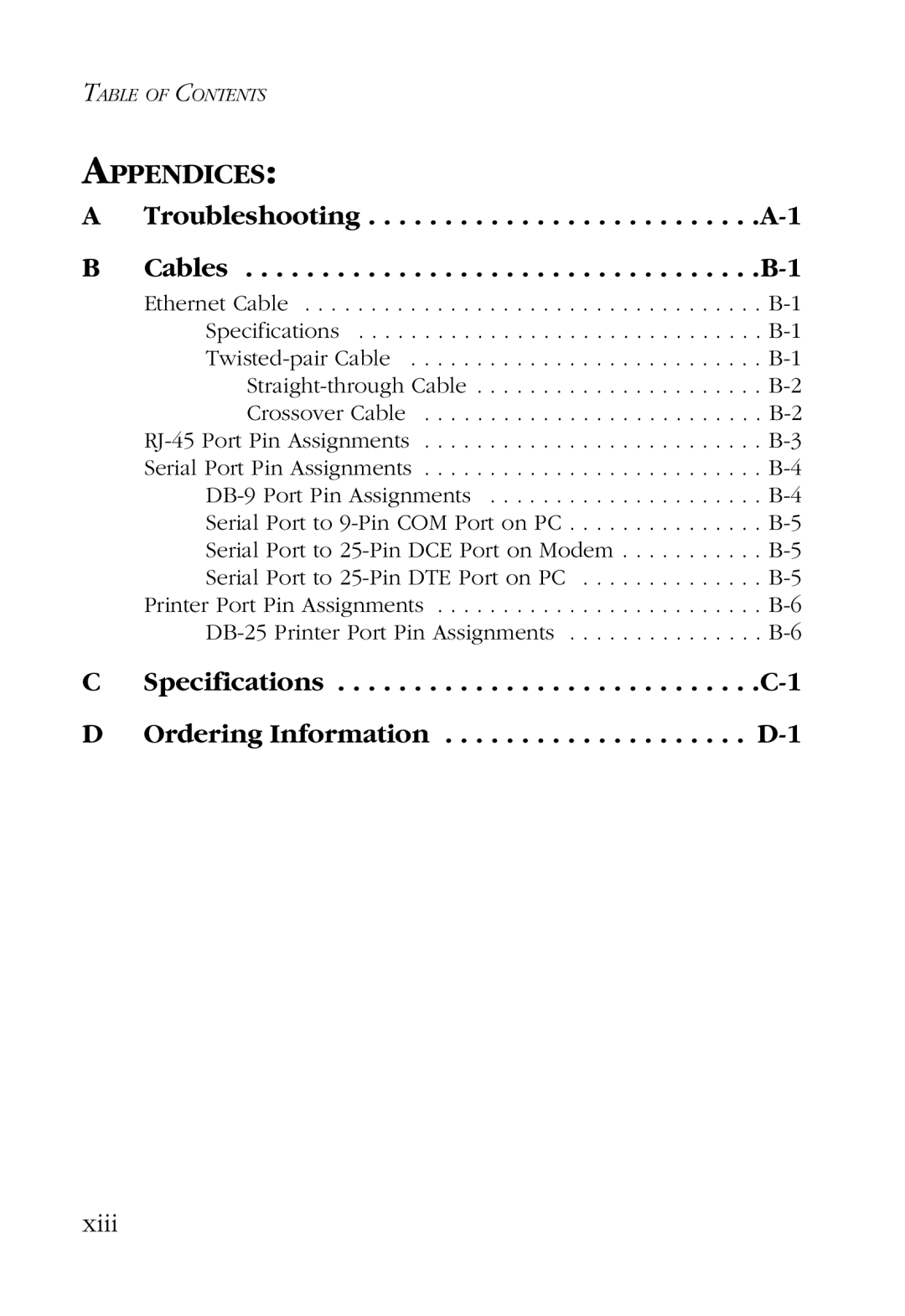 SMC Networks SMC7004AWBR manual Appendices 