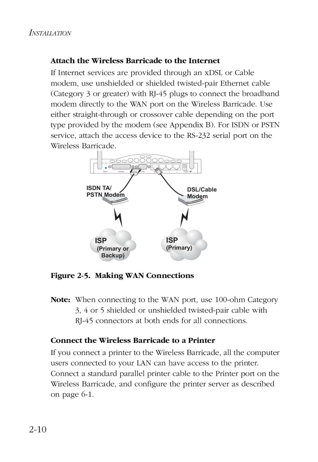 SMC Networks SMC7004AWBR manual Attach the Wireless Barricade to the Internet 