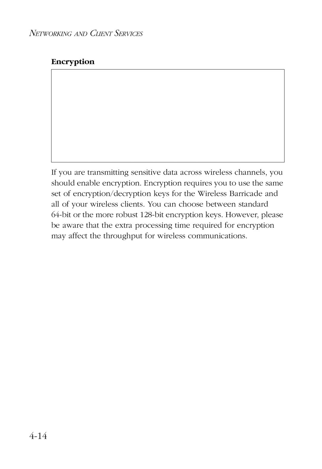 SMC Networks SMC7004AWBR manual Encryption 