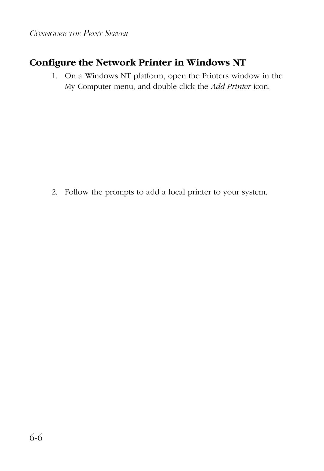 SMC Networks SMC7004AWBR manual Configure the Network Printer in Windows NT 